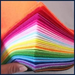 40PCS Soft Felt Fabric Sheets 1mm Thick Assorted Colors DIY Sewing Craft Squares