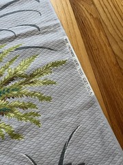 Gorgeous Vintage Barkcloth Fabric Piece 34”x55”