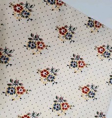 American Jane Fabric AL A Carte Floral Cream Polka Dot Sew Quilt OOP FAT QUARTER
