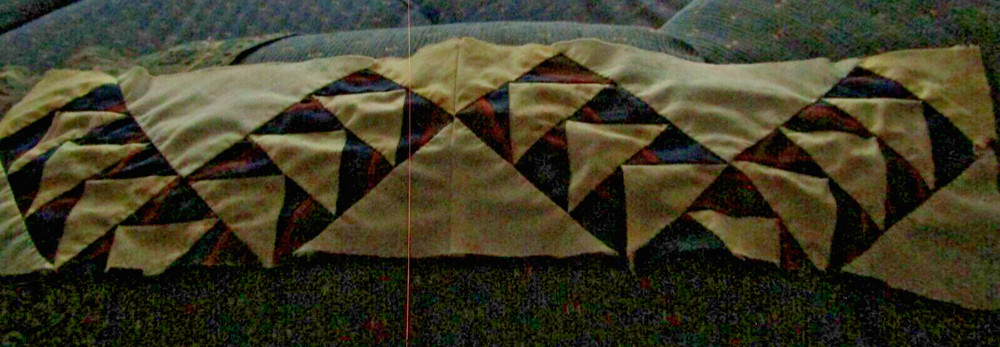 Vintage 24 in. x 6 in. multi-color quilt piece – 50-60 years old!