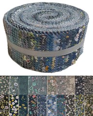 Jelly Roll Fabric 40 PreCut Strips 2.5×44 Inch Cotton Floral Peaceful Winter