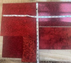 Junk Journal Fabric Lot Moda Grunge Christmas Red Green Scrap Quilting 16pc