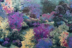 1/4 yard cotton fabric David Textiles Thomas Kinkaid Seasons Spring Landscape