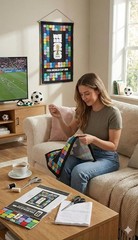 Fifa World Cup Fabric Wall Hanging Kit Sewing Craft Project Includes Panel