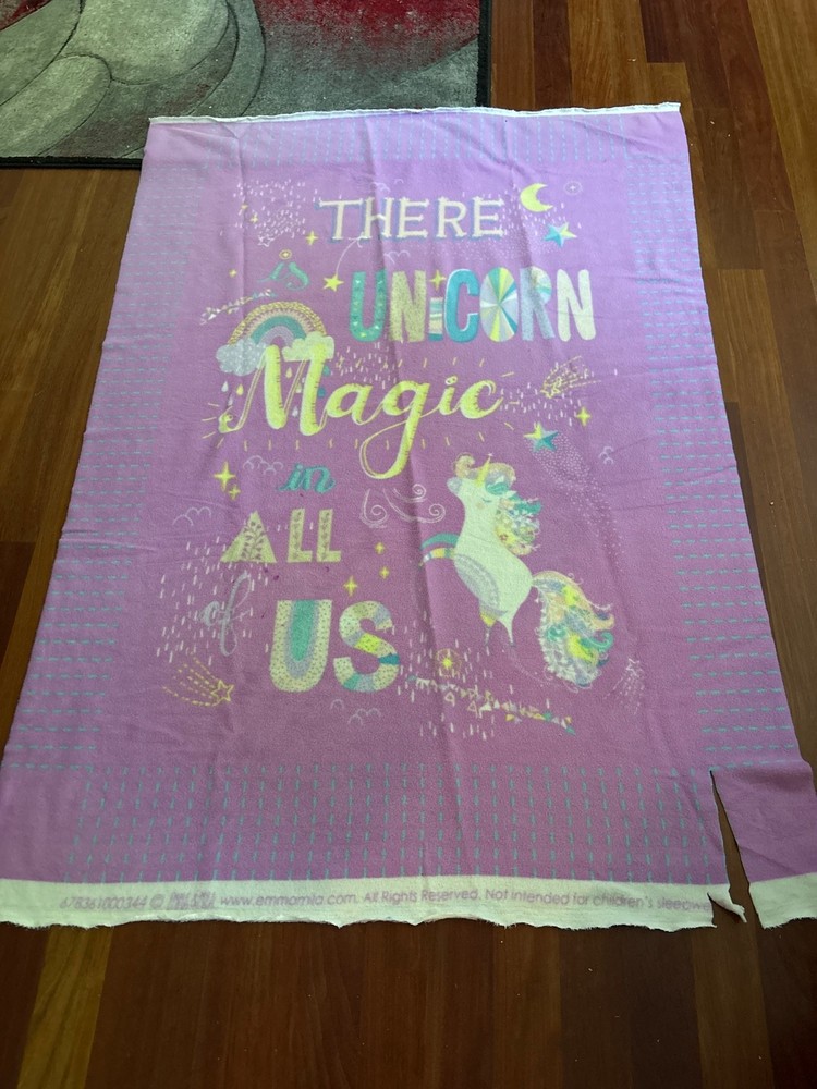 Unicorn Dreamers Fabric 40×60 Panel Unicorns Accents FLEECE