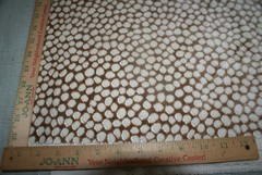 Tan Brown White Dots Cut Velvet Home Decor Fabric Upholstery 22″ x 58W Fast Ship