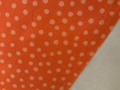 Cotton Fabric polka dot Orange 44” X 36”492