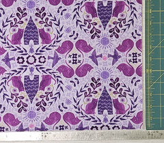 Purple Cat Stella Fabric CURIOUS GARDEN Hive Mind Grape Cats BY THE YARD