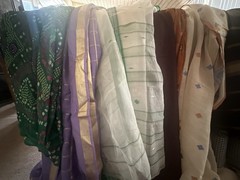 Fabric From India Lot Approximately 12lbs 18 Large Pieces Multicolor