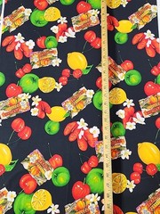 Alexander Henry Fabric Amaretto Fruit Cherries Lemons Cotton 1 Yard 10 Inches