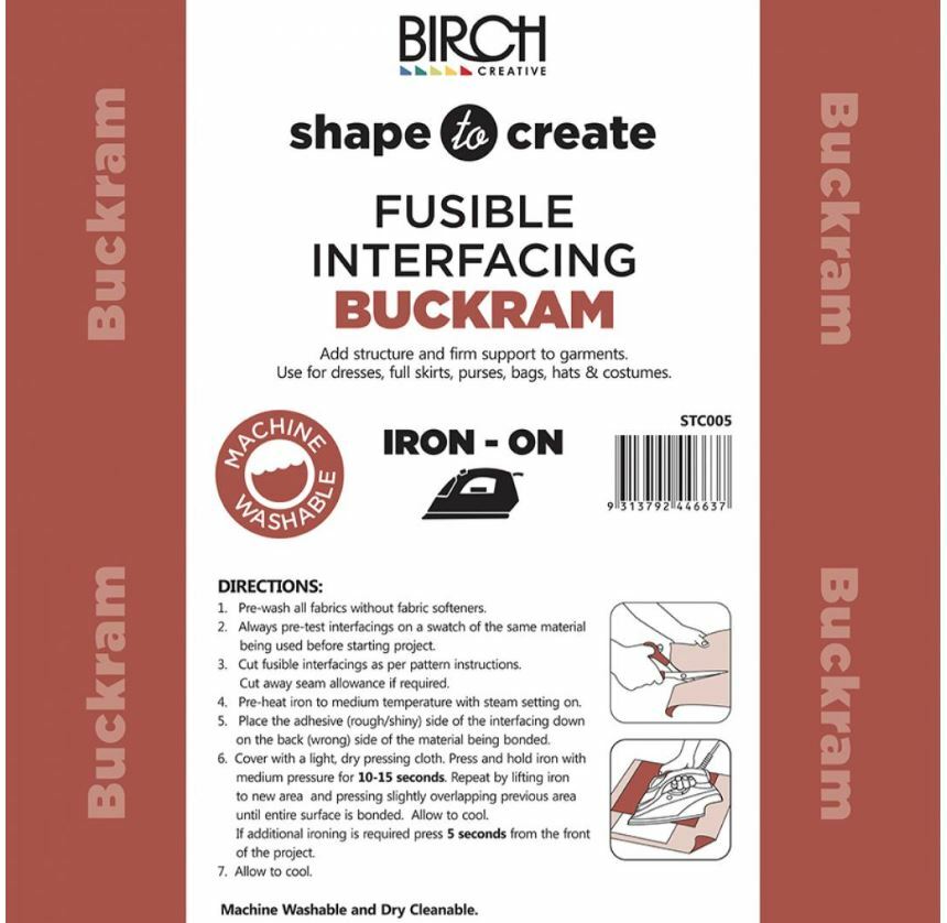 Buckram “Shape to Create” Iron-on Interfacing 90cm Wide (per metre)