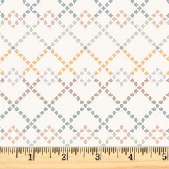 Cotton-tale Diamonds Cream 90951-11 FIGO 100% Cotton Fabric By the half yard
