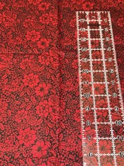 1 Yard Vintage Wamsutta Red Black Floral Cotton Quilting Fabric Poinsettias?