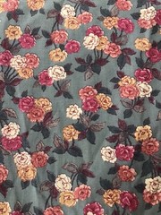 6.5 Yds Floral Cotton Gray JOAN KESSLER Concord Fabrics 44″ Flowers Roses