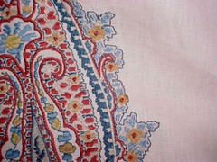 1-1/4 Lee Jofa 2012113 Khamsa Pasiley Embroidered Linen Upholstery Fabric