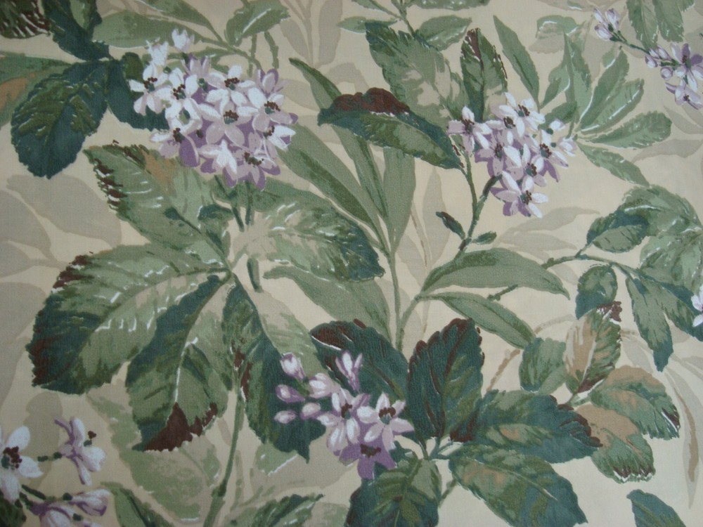 1 of 4 yds SOLARIUM Outdoor Fabric Polyester Canvas 7907 Purple Botanic 54″x 36″