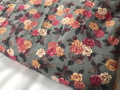 6.5 Yds Floral Cotton Gray JOAN KESSLER Concord Fabrics 44″ Flowers Roses