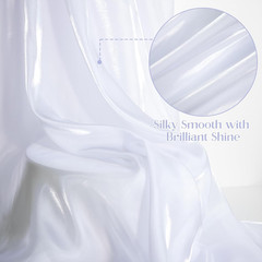 Sparkle Organza Fabric, 59In Wide 10Yd Continuous, White | 100% Polyester with P