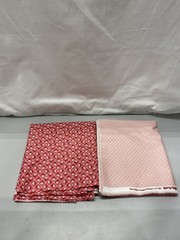 Riley Blake Lot Of 2x Berry And Sage Coral Red & Frosting – Approx 2 Yards Each