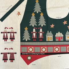 Fabric Panel Christmas Vest Love One Another One Size Santa Wish Upon Star Green