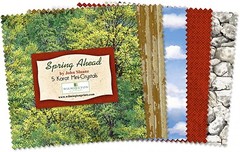 Wilmington Print 5 Karat Mini-Gems Spring Ahead (24) 5″ Fabric Squares