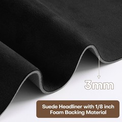 Automotive Suede Headliner Fabric with Foam Backing Car DIY Replacement 60″ (W)