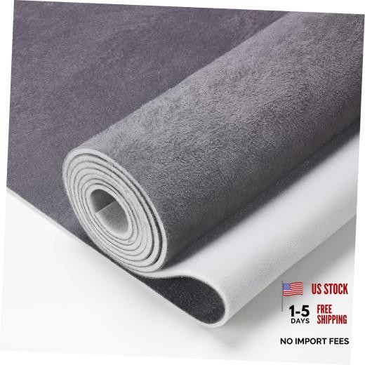 Suede Auto Headliner Fabric 120″ L × 60″ W with Foam 120″L×60″W Dark Gray