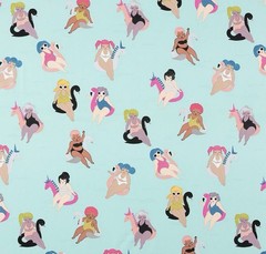 Alexander Henry Flirty & Floaty Aqua De Leon 8928C Pool Girls Swim Floaties OOP