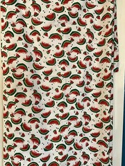 Vintage Red & Green Watermelon Slices on White Quilt Cotton, P5937 45” x 2yrds