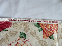 VTG Cottage Rose Lattice Home Decor Fabric Spectrum Print over 2 Yds Cottagecore