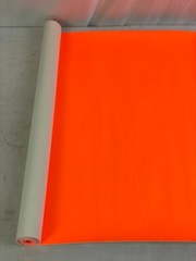 Neon Oramge Glossy Faux Leather Vinyl Upholstery 18″W X 54″L