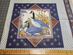 VIP CRANSTON GAME BIRD GEESE PILLOW PANEL FABRIC CABIN COUNTY DECOR BLUE 17X22