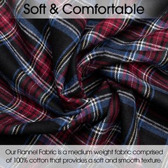 Red Tartan Plaid Cotton Flannel Fabric – 60″ Wide – Sold by the Yard and Bolt