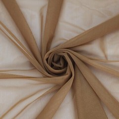 Power Mesh Fabric 4-Way Stretch Nylon Spandex 2 Yards Dark Nude Sheer
