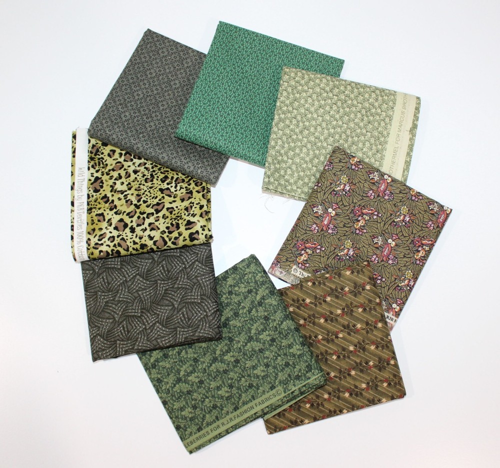 4 Yards Assorted Cotton Fabric 1/2 Yard Cuts – 8 Prints- Fabric Bundle-117
