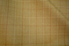 2.86 yds English WOOL Fabric Suiting 9 oz Super 100s Toffee Plaid 103″ BTP