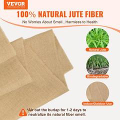 Burlap Fabric Roll 40 In. X 30 Ft. and 50 X 50 High Density Wide Natural Burlap