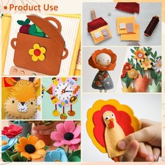 13 PCS Autumn Colorful Assorted 8×35 Inch 1.2mm Thick Stiff Felt Fabric