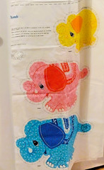 VTG Cut & Sew Elephant Parade Uncut Pillow Panels 6 Elephants 2 Complete Parades