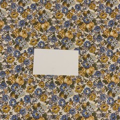 OOP Feedsack VC 1930 Floral Fabric By Windham Blue Golden Yellow Green White BTY