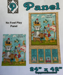 HENRY GLASS – NO FOWL PLAY PANEL #8712P BY THE WHOLE COUNTRY CABOODLE- 24″x42″