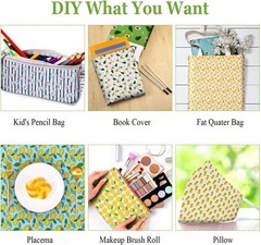 Vivid 12-Piece Cotton Fruit Pattern Fabric Set for Quilting & Sewing Projects