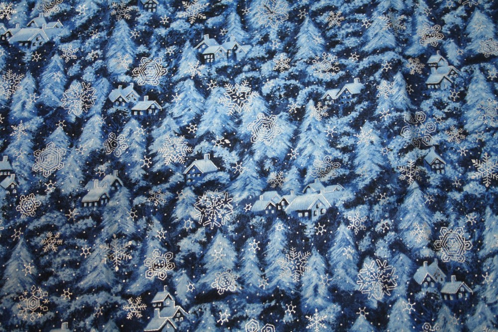 WINTER SOLSTICE IN BLUE AND WHITE FROM HOFFMAN – 100% COTTON FABRIC
