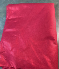 Red Cotton Sateen Fabric 44×72 Shiny Stiff Holiday Dress Costume Craft Metallic