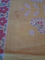 Vintage Pastel Cheater Quilt Fabric Panel 44×18 Swan Cat Dutch Girl Cotton