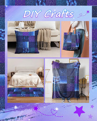 Cotton Fat Quarter Fabric Bundles 10×10 Star Pattern Quilting Sewing Projects