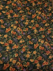 6 Yds X 44″ Classic Cottons FCI 1999 Fabric Fall Autumn Florals Leaves Print