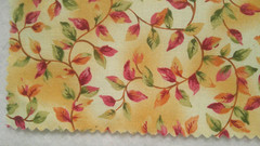 Fabric Red Rooster 2 Pc Leaves of Purple & Russet Berries of Fuchsia Nuts $2.75