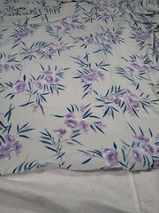 Floral Fabric Purple Lavender Print Organza Flower Dress Blouse BTY 58″