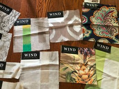 WIND DESIGN 47 pcs Mixed Lot 3 1/2″ – 15 1/2″ Fabric Samples